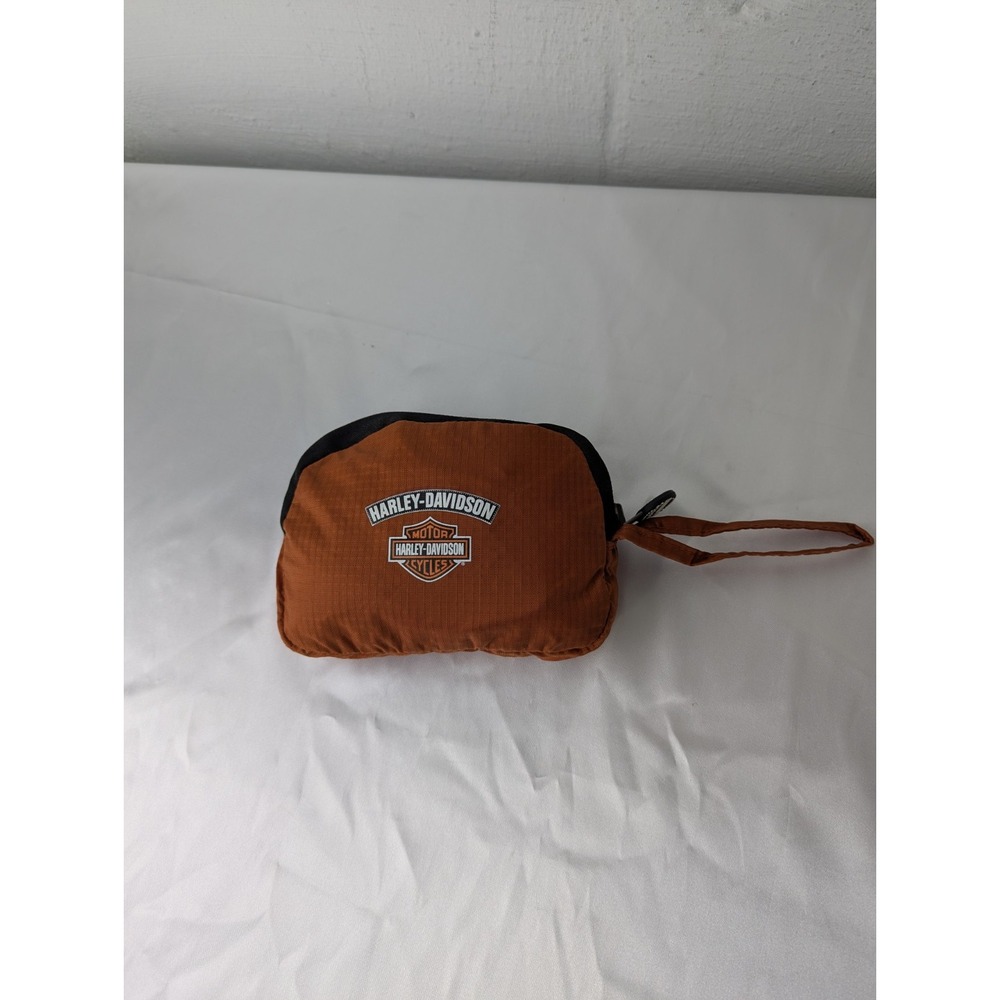 Harley Davidson Orange Packable Nylon Duffel‎ Bag